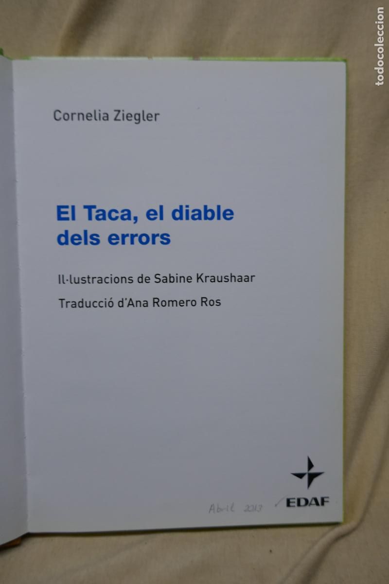 Libros de segunda mano: EL TOCA, EL DIABLE DELS ERRORS - LELEFANT LECTOR - CORNELIA ZIEGLER - Foto 5