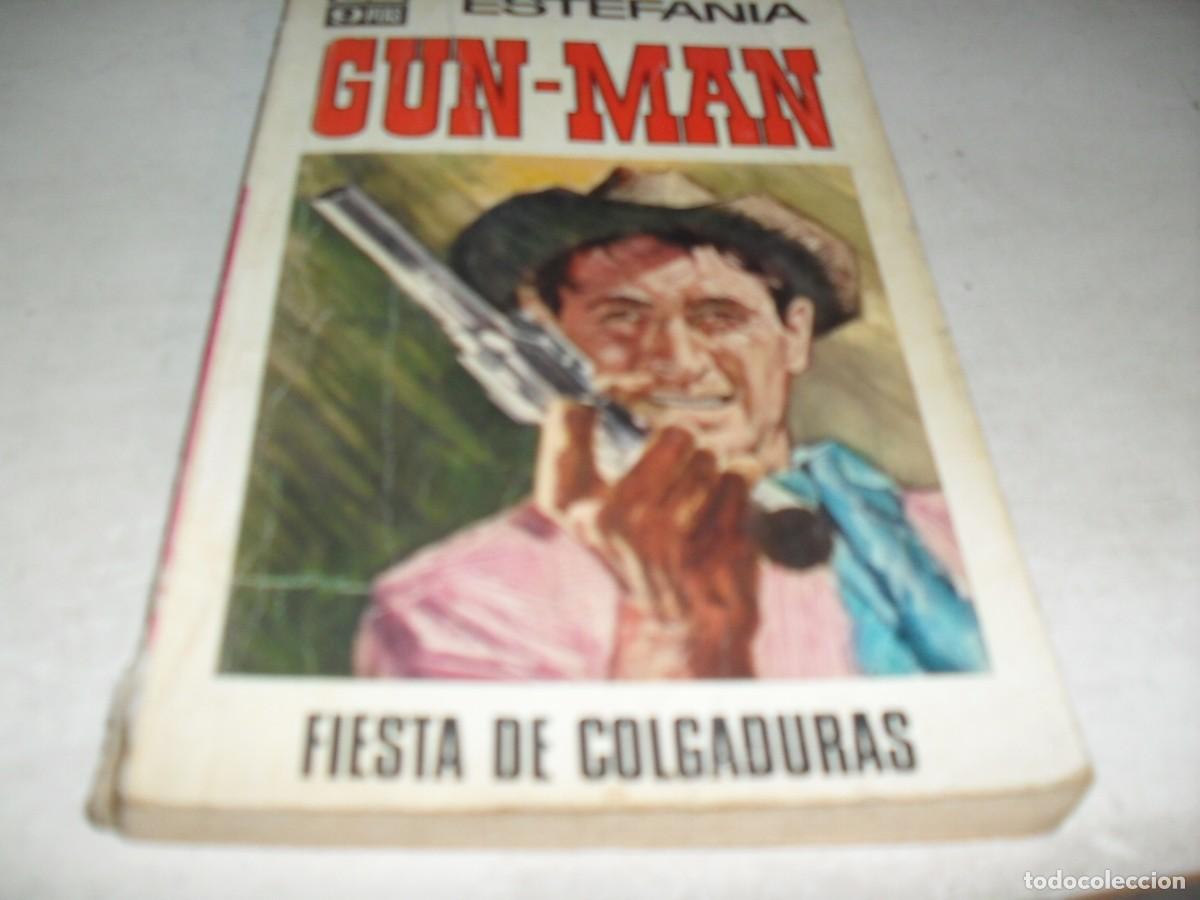 Libri di seconda mano: NOVELA GUN-MAN N&ordm; 12 FIESTA DE COLGADURAS,DE ESTEFANIA.BRUGUERA,1967