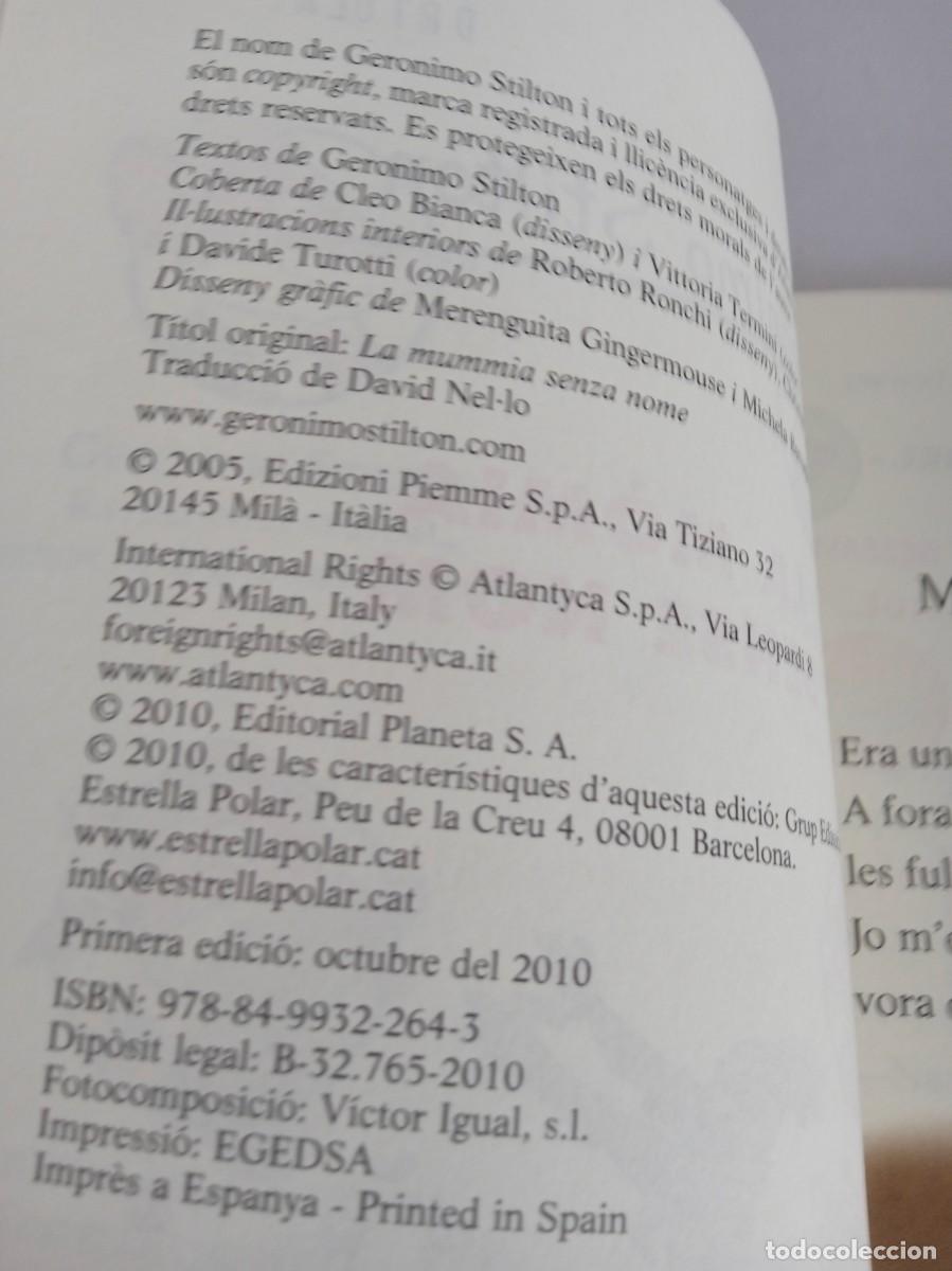 Libros de segunda mano: GERONIMO STILTON La M&ograve;mia sense nom - Foto 5
