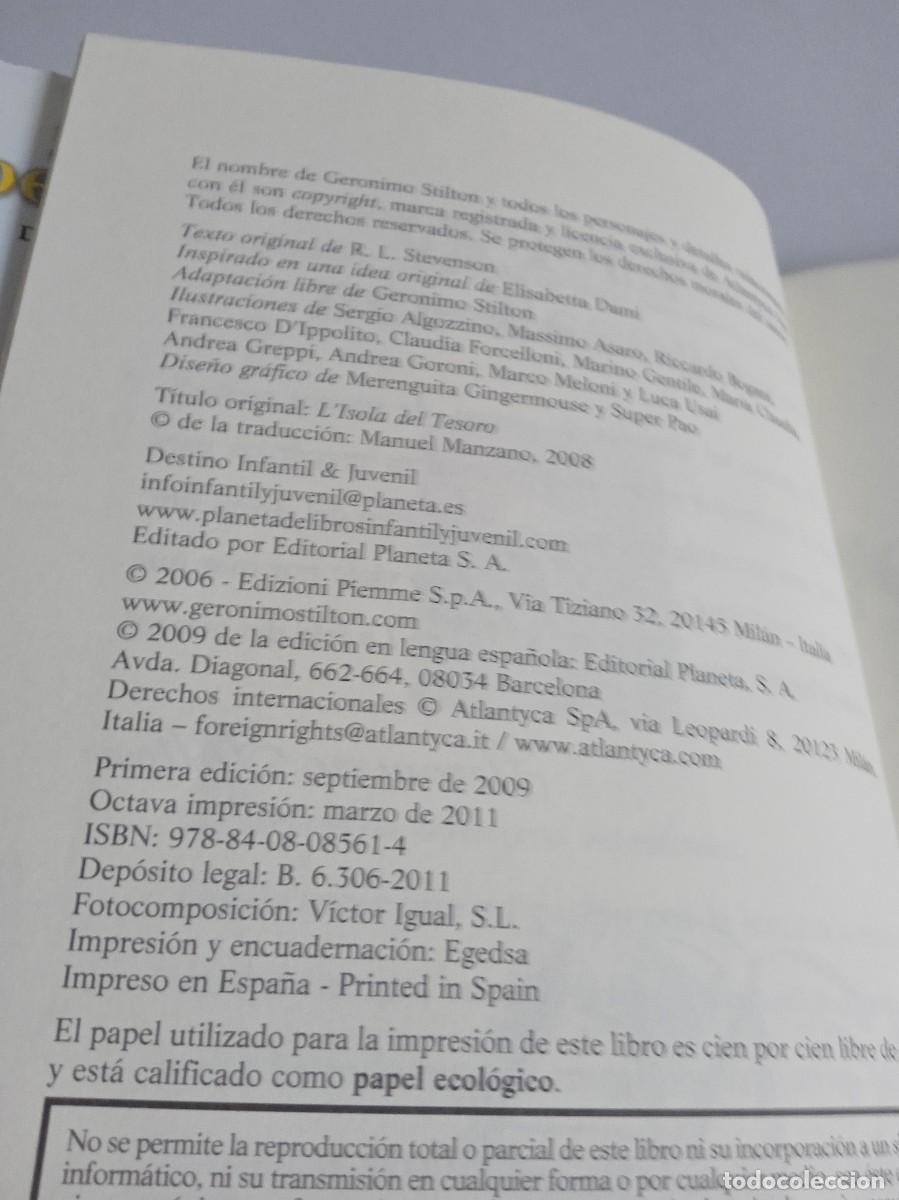 Libros de segunda mano: GERONIMO STILTON La Isla del Tesoro - Foto 5