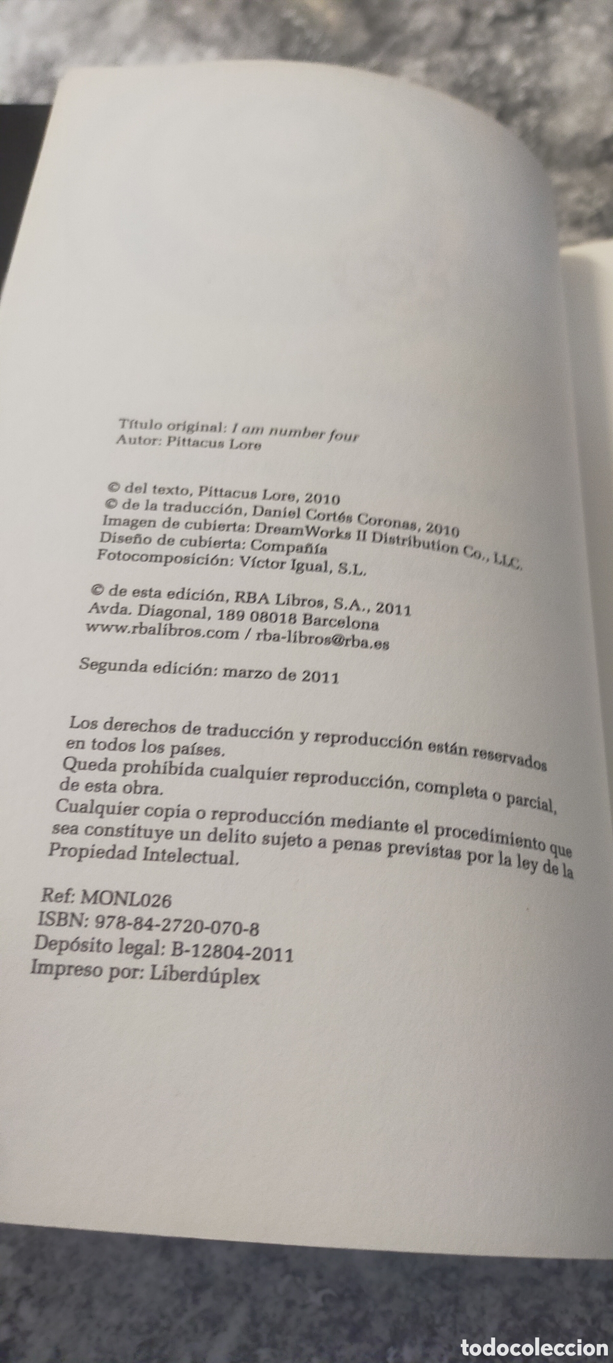 Libros de segunda mano: LIBRO SOY EL N&Uacute;MERO CUATRO - Foto 5
