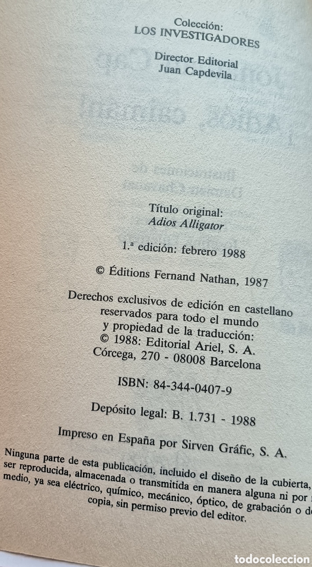 Libros de segunda mano: Libro Adi&oacute;s, caim&aacute;n 1988 - Foto 3