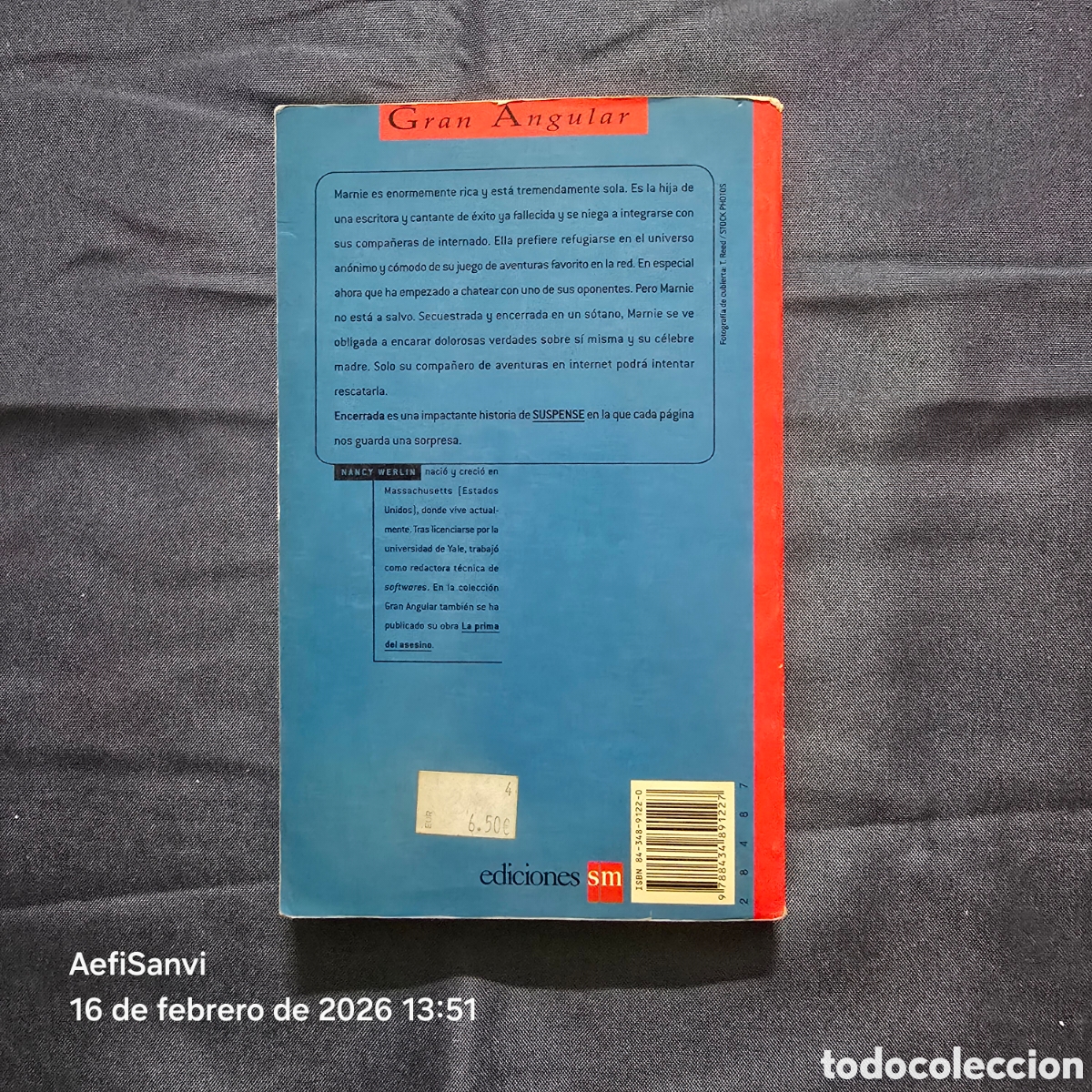 Libros de segunda mano: ENCERRADA (NANCY WERLIN) (GRAN ANGULAR, SM) - Foto 2