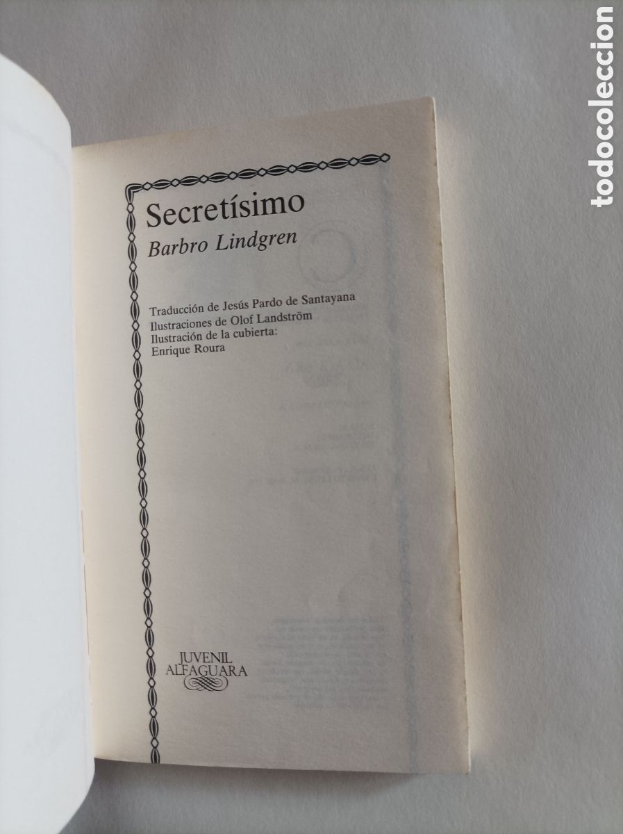 Libros de segunda mano: Secret&iacute;simo / Barbro Lindgren - Foto 2