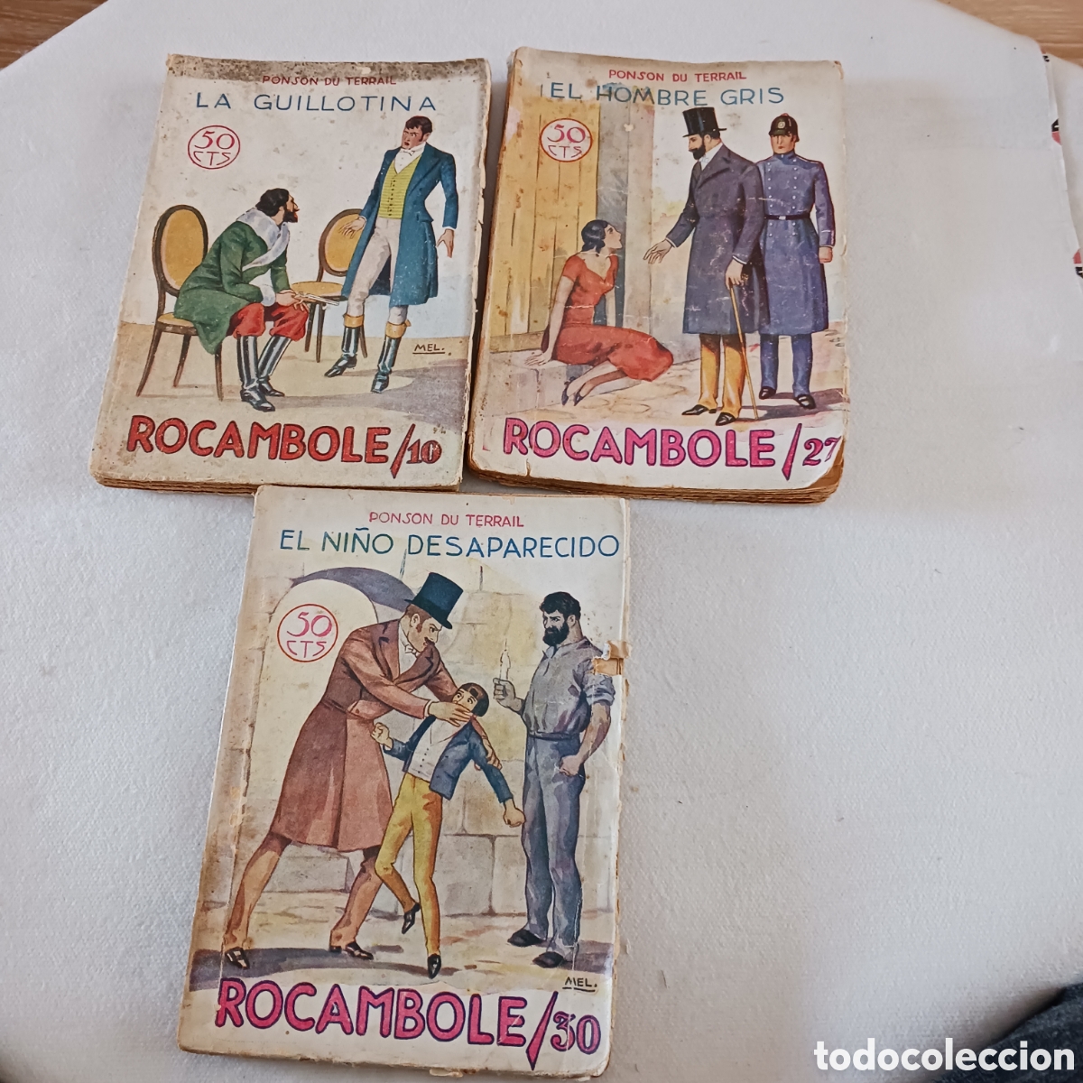 Libros de segunda mano: Ponson du Terrail: la Guillotina, el Hombre Gris y El Ni&ntilde;o Desaparecido.