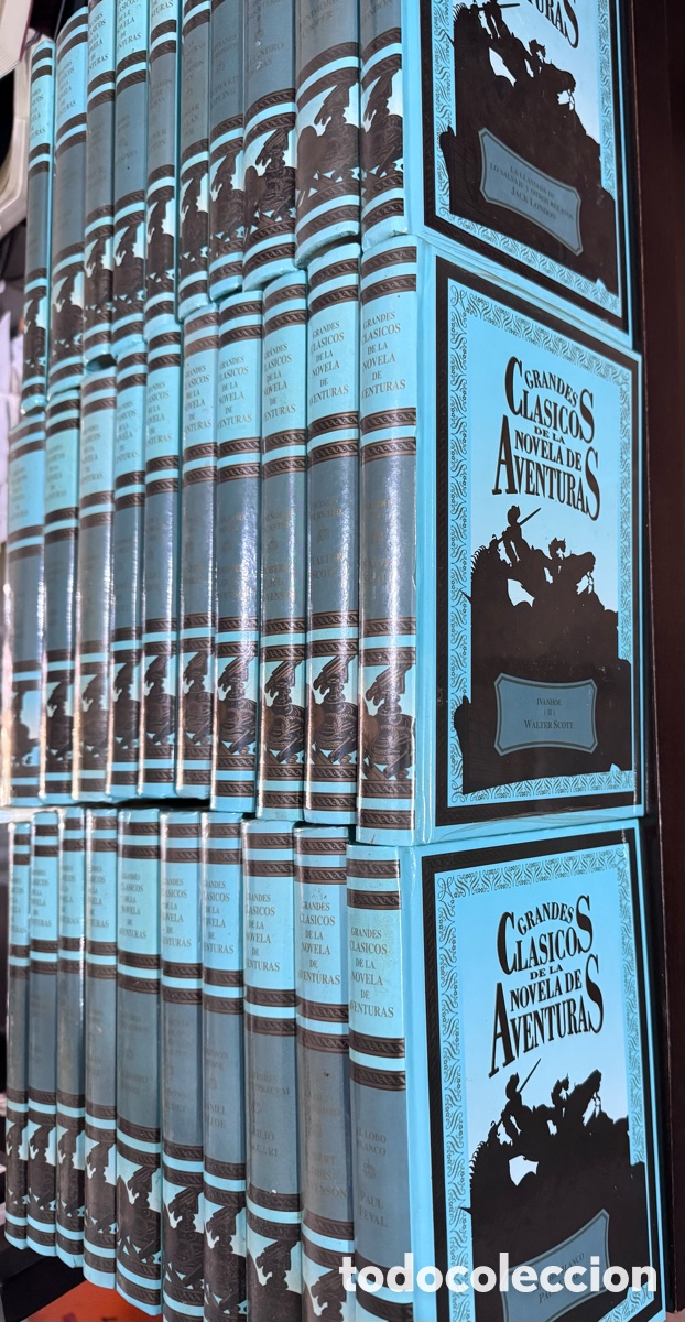 Libros de segunda mano: 30 vol&uacute;menes GRANDES CL&Aacute;SICOS DE LA NOVELA DE AVENTURAS