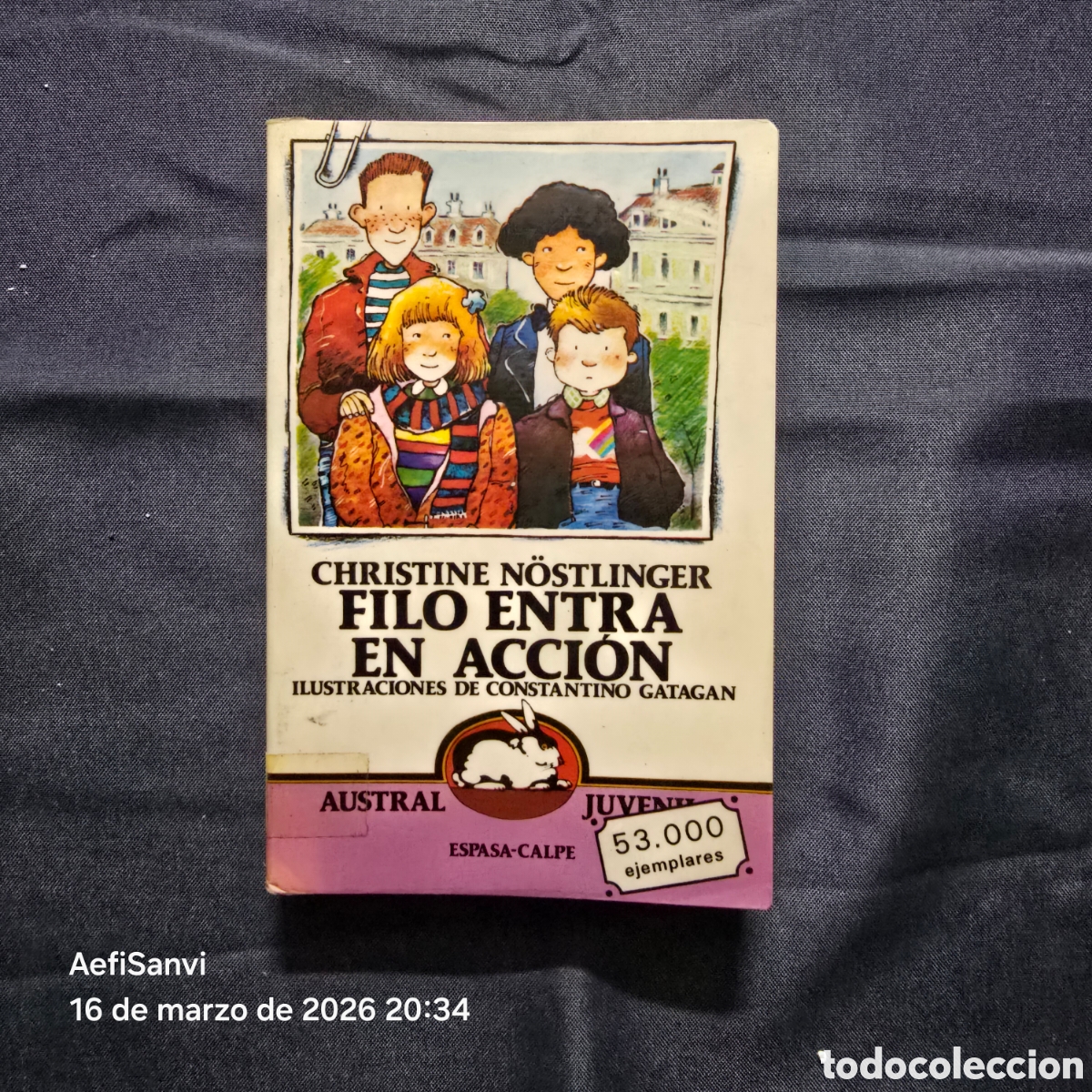 Libros de segunda mano: FILO ENTRA EN ACCI&Oacute;N (CHRISTINE N&Ouml;STLINGER) (AUSTRAL JUVENIL, ESPASA-CALPE)