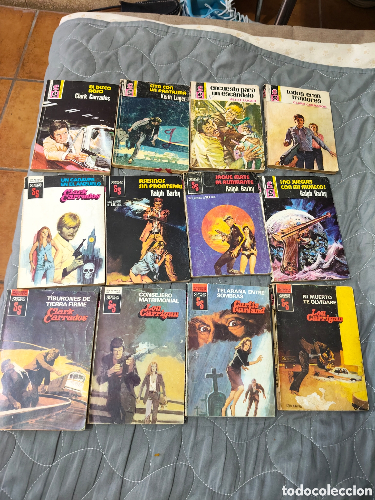 Libros de segunda mano: 12 Novelas Servicio Secreto Edit.Bruguera a&ntilde;os 1973-82