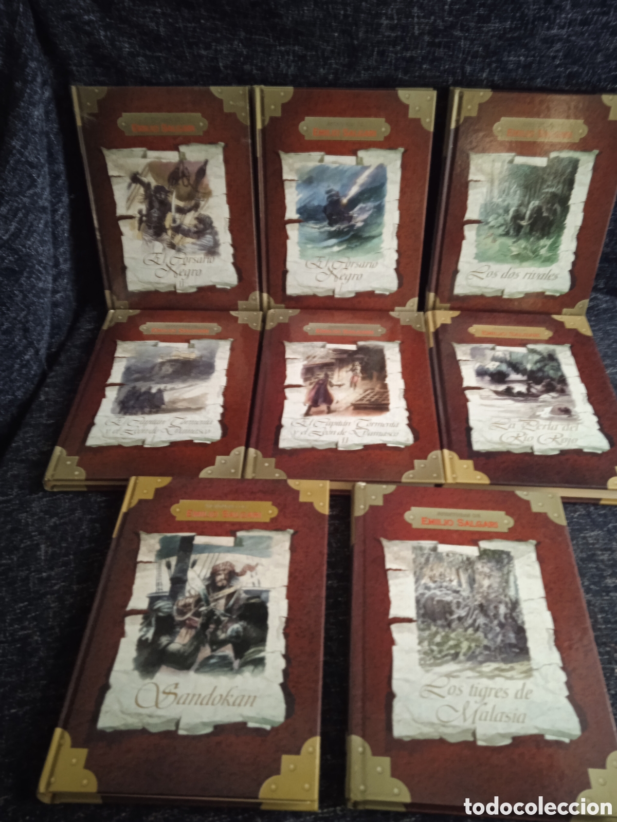 Libros de segunda mano: AVENTURAS DE EMILIO SALGARI -LOTE DE 8 LIBROS -ED. EDICIONES RUEDA