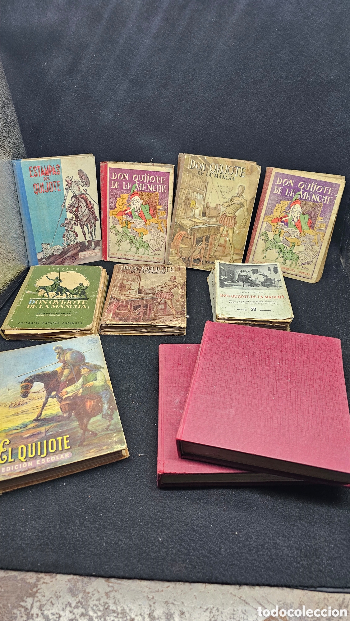 Libros de segunda mano: Colecci&oacute;n de libros de El Quijote d&eacute;cada 1940 /50 /60