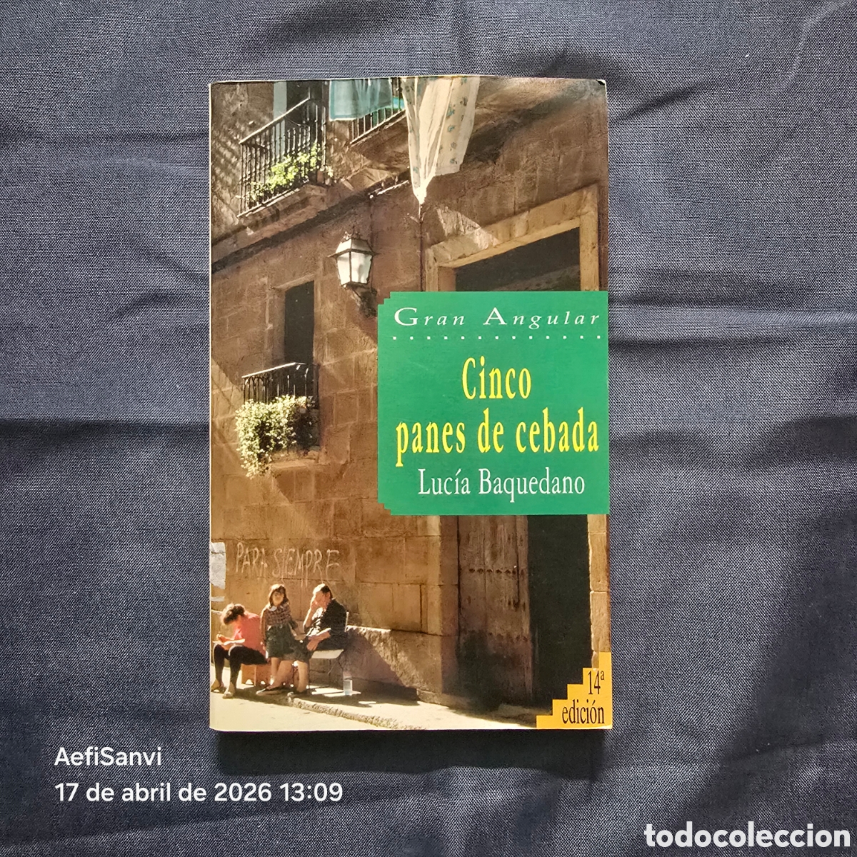 Libros de segunda mano: CINCO PANES DE CEBADA (LUC&Iacute;A BAQUEDANO) (GRAN ANGULAR, SM) - Foto 1