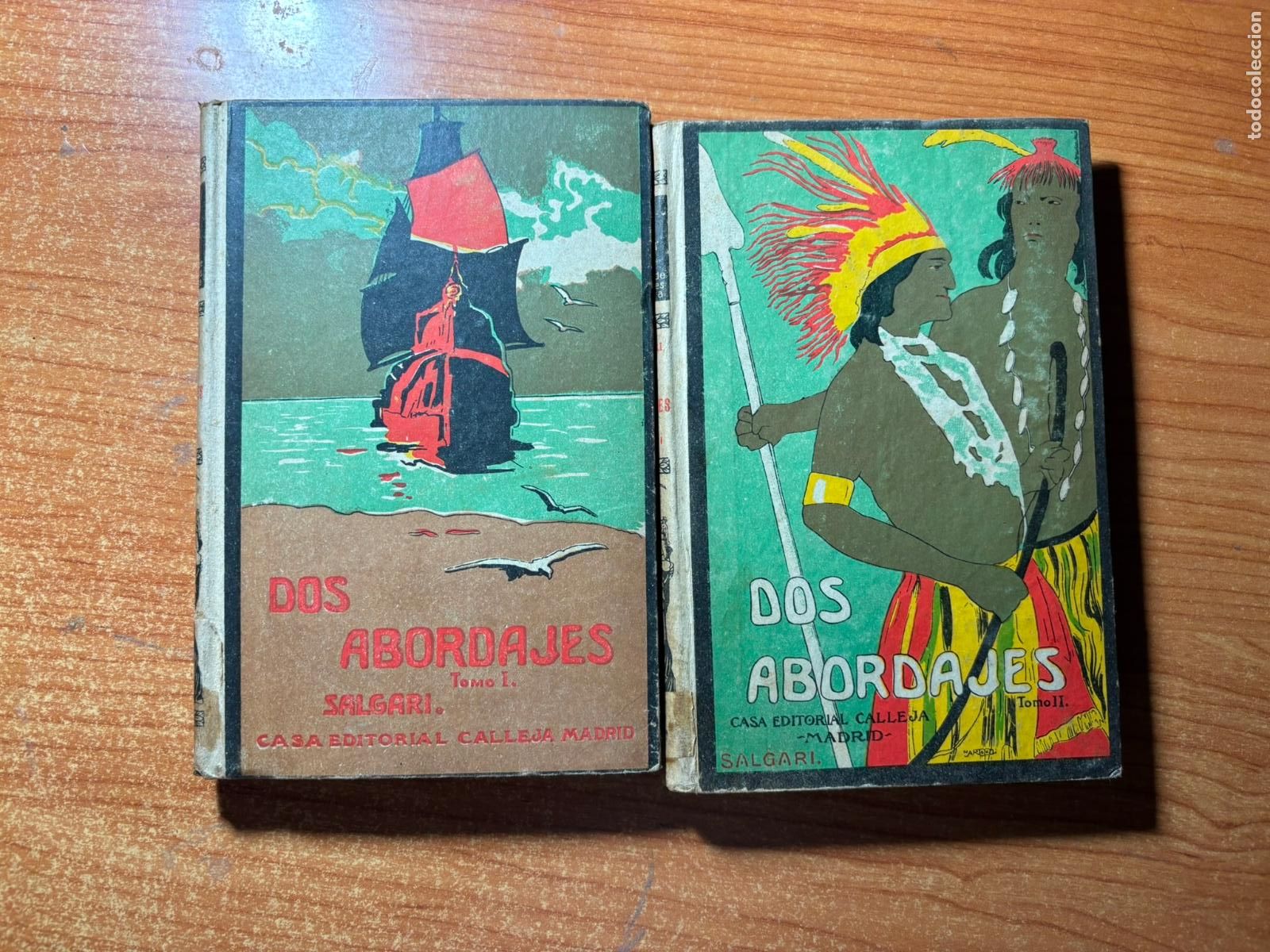 Libros de segunda mano: DOS ABORDAJES DE EMILIO SALGARI OBRA COMPLETA SATURNINO CALLEJA