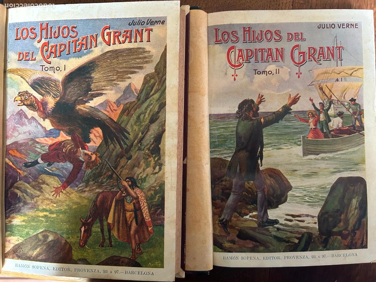 Libros de segunda mano: Los hijos del Capitan Grant. Julio Verne. Ram&oacute;n Sopena editor, Barcelona. Tomo I y II