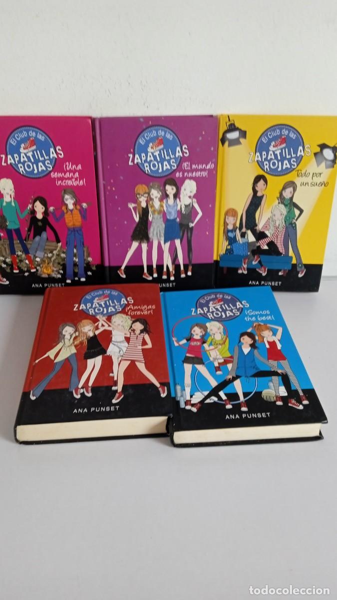 Libros de segunda mano: EL CLUB DE LAS ZAPATILLAS ROJAS 5 tomos