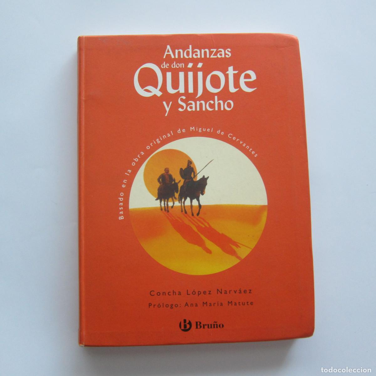 Libros de segunda mano: ANDANZAS DE DON QUIJOTE Y SANCHO - CONCHA L&Oacute;PEZ NARV&Aacute;EZ / CERVANTES (BRU&Ntilde;O) JUVENIL