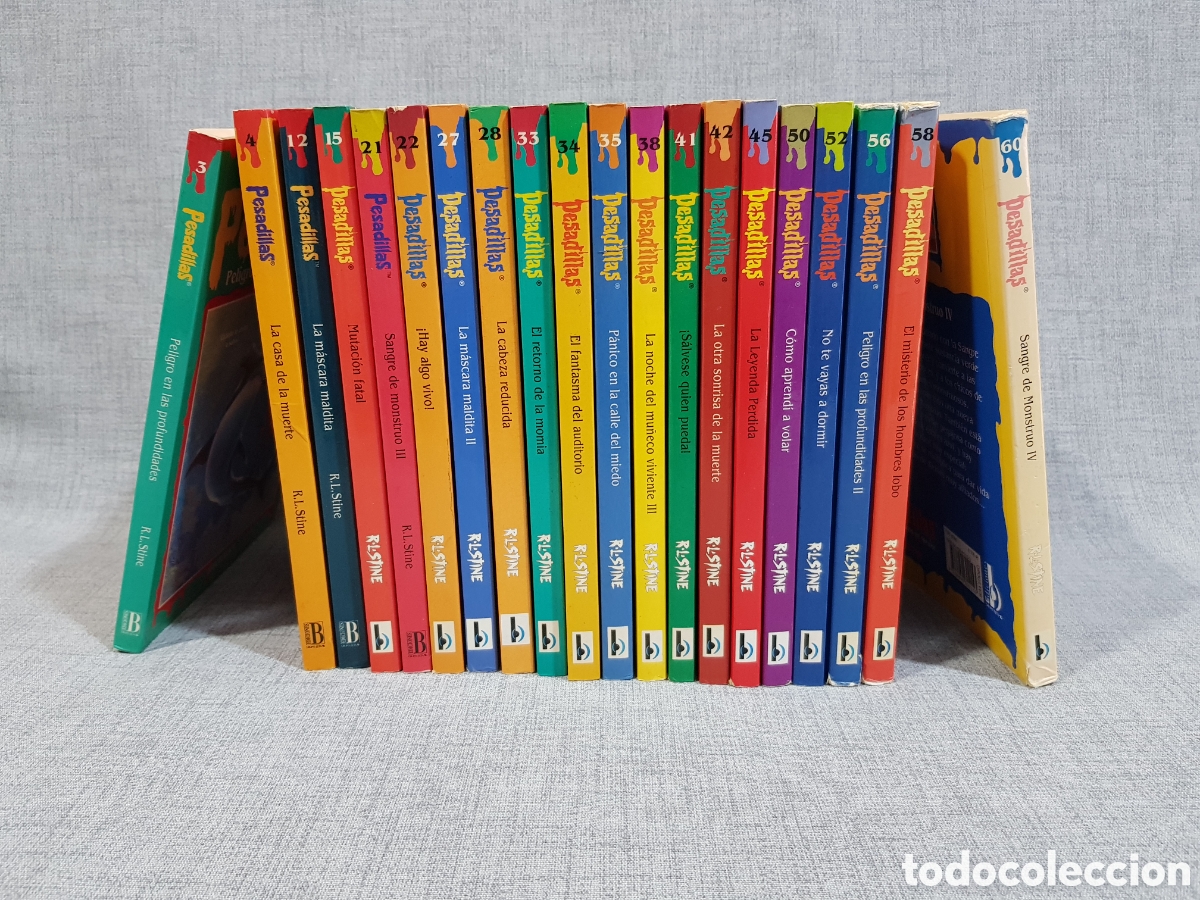 Libros de segunda mano: 20 LIBROS SIN REPETIR DE PESADILLAS (GOOSEBUMPS) R.L. STINE. EDICIONES B. A&Ntilde;OS 90.