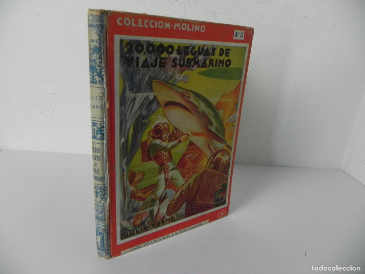 Libros de segunda mano: 20.000 LEGUAS DE VIAJE SUBMARINO (J. VERNE) COLECCI&Oacute;N MOLINO N&ordm;12 (TAPA DURA) EDIT. MOLINO-1942
