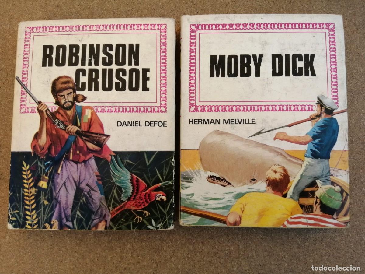 Libros de segunda mano: ROBINSON CRUSOE (DANIEL DEFOE) - MOBY DICK (HERMAN MELVILLE) COLECCION HISTORIAS INFANTIL BRUGUERA
