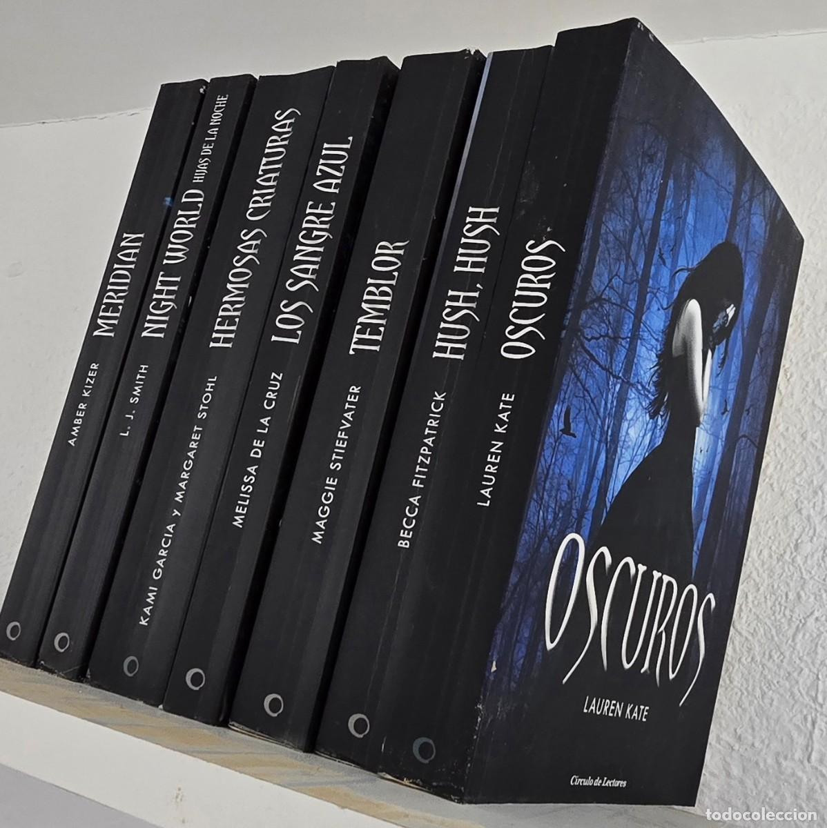 Libros de segunda mano: Lote 7 libros Young Adult: Oscuros, Hush Hush, Hermosas Criaturas, Sangre Azul, Temblor, Meridian...