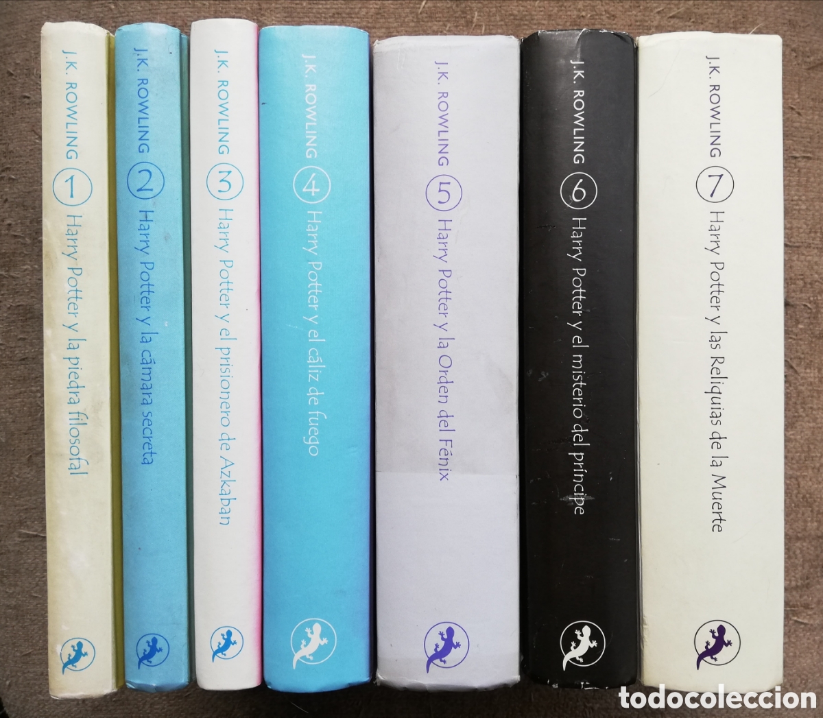 Libros de segunda mano: Lote obra completa Harry Potter. 7 tomos. Editorial Salamandra. Tomos 6 y 7 primeras ediciones