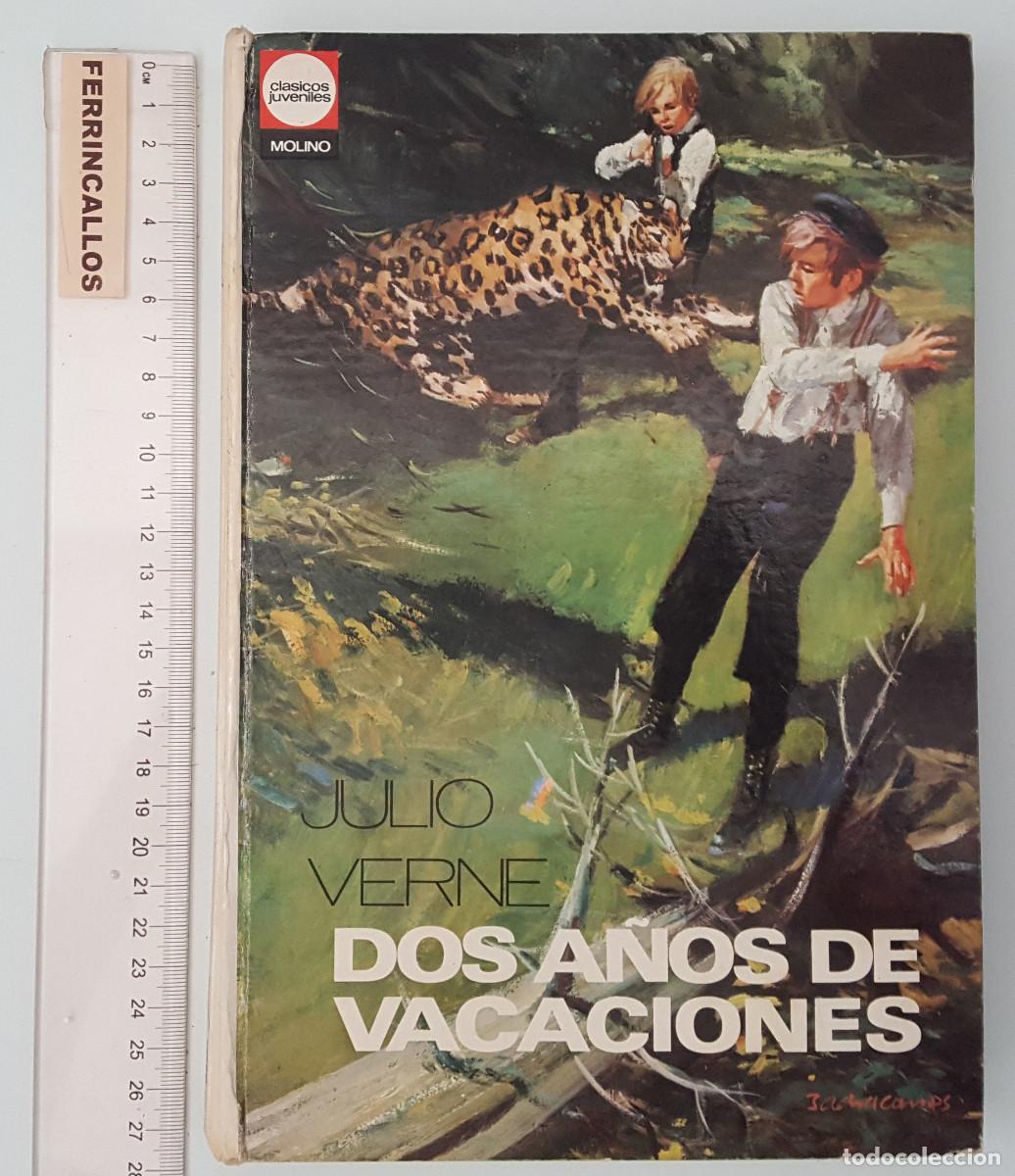 Libros de segunda mano: DOS A&Ntilde;OS DE VACACIONES, JULIO VERNE, CLASICOS JUVENILES 10, EDITORIAL MOLINO 1973, TAPA DURA