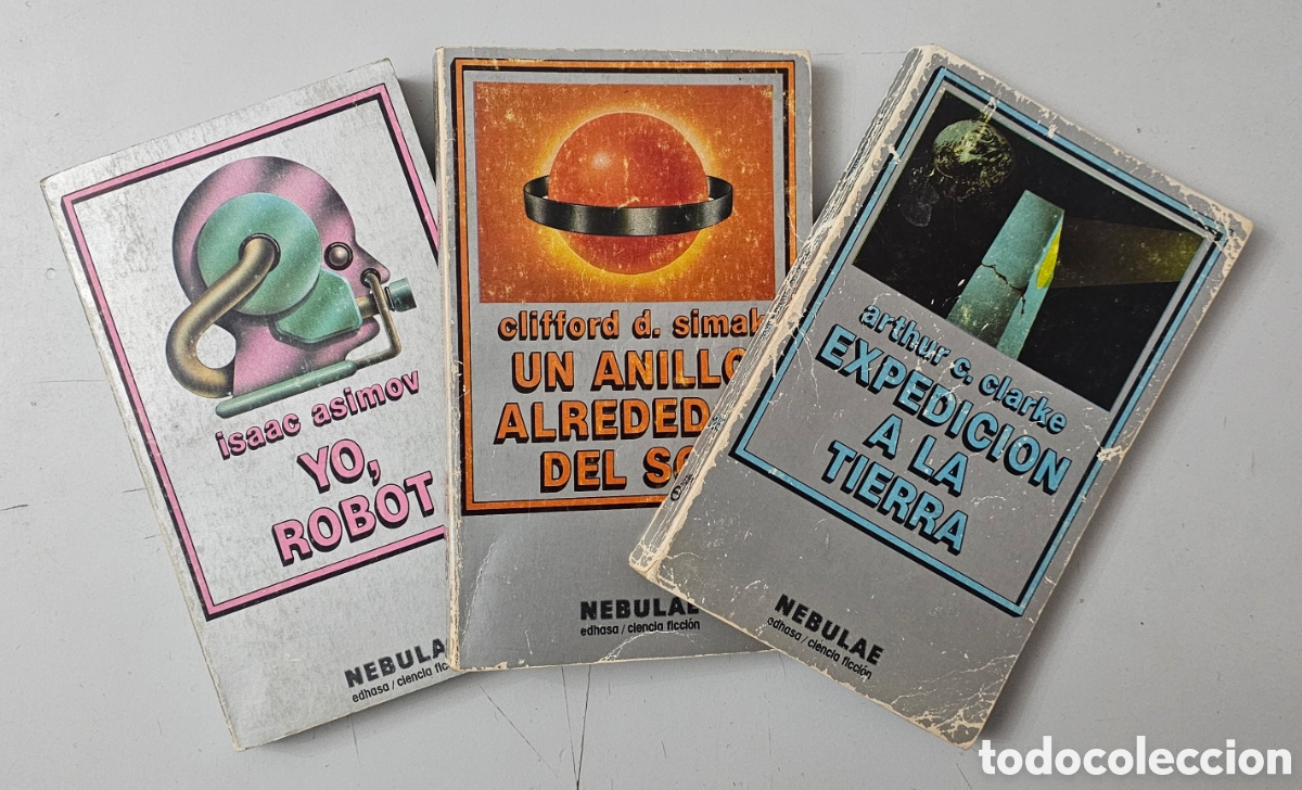 Libros de segunda mano: LOTE 3 NOVELAS DE CIENCIA-FICCION: Yo Robot - Un Anillo Alrededor del Sol - Expedici&oacute;n a la Tierra
