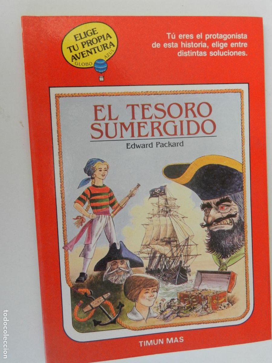 Libros de segunda mano: EL TESORO SUMERGIDO-EDWARD PACKARD-ELIGE TU PROPIA AVENTURA GLOBO AZUL-N&ordm; 10-TIMUN MAS 1987.