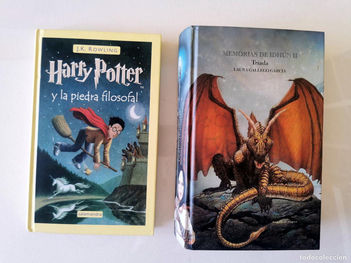 Libros de segunda mano: Harry Potter y la piedra filosofal. J. K. Rowling + Memorias de Idhun II. Triada. Laura Gallego,
