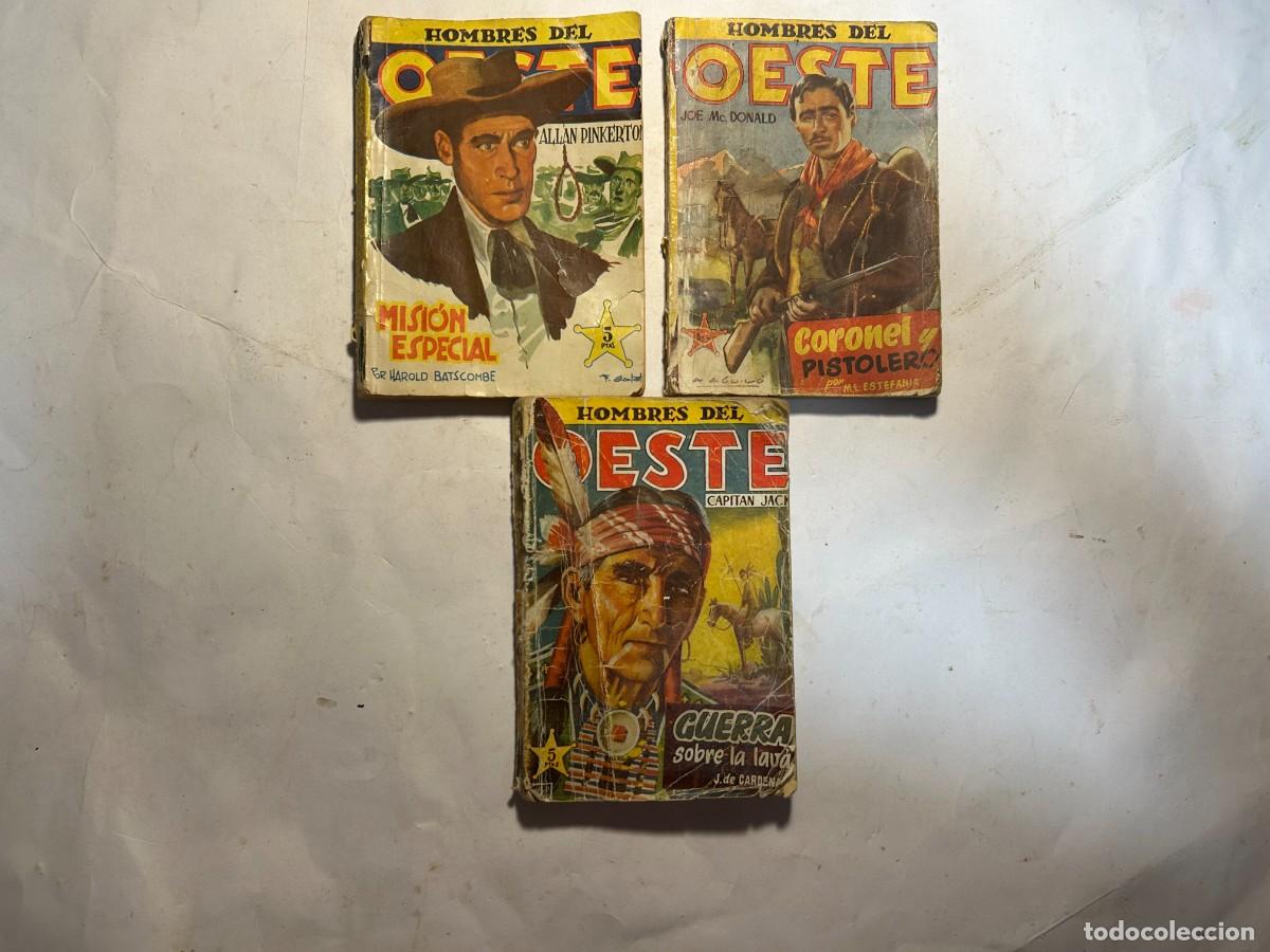 Libros de segunda mano: Hombres del oeste novela N&ordm; 17- 35- 122- Allan Pinkerton-Joe Mac Donald-Capitan Jack- lote 3