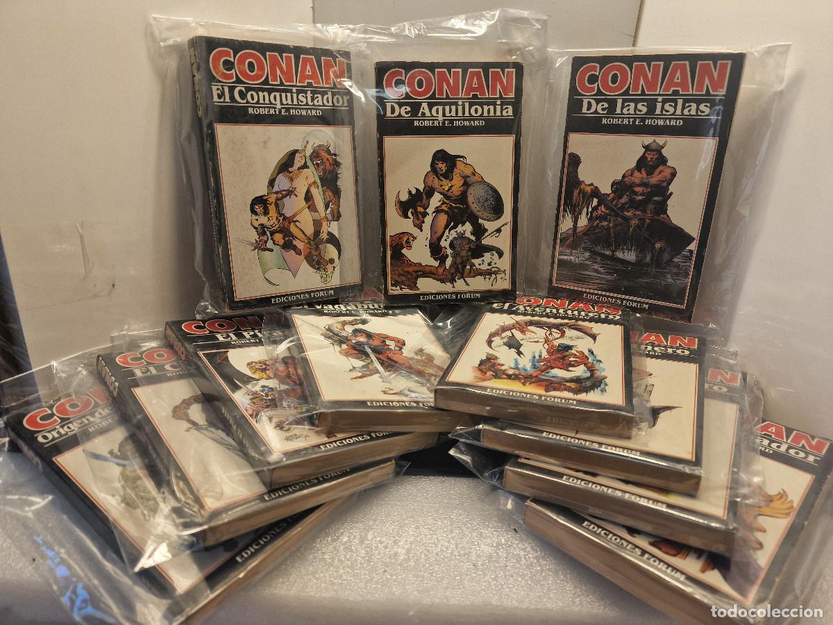 Libros de segunda mano: NOVELAS DE CONAN EL B&Aacute;RBARO (FORUM 1983) COLECCION COMPLETA