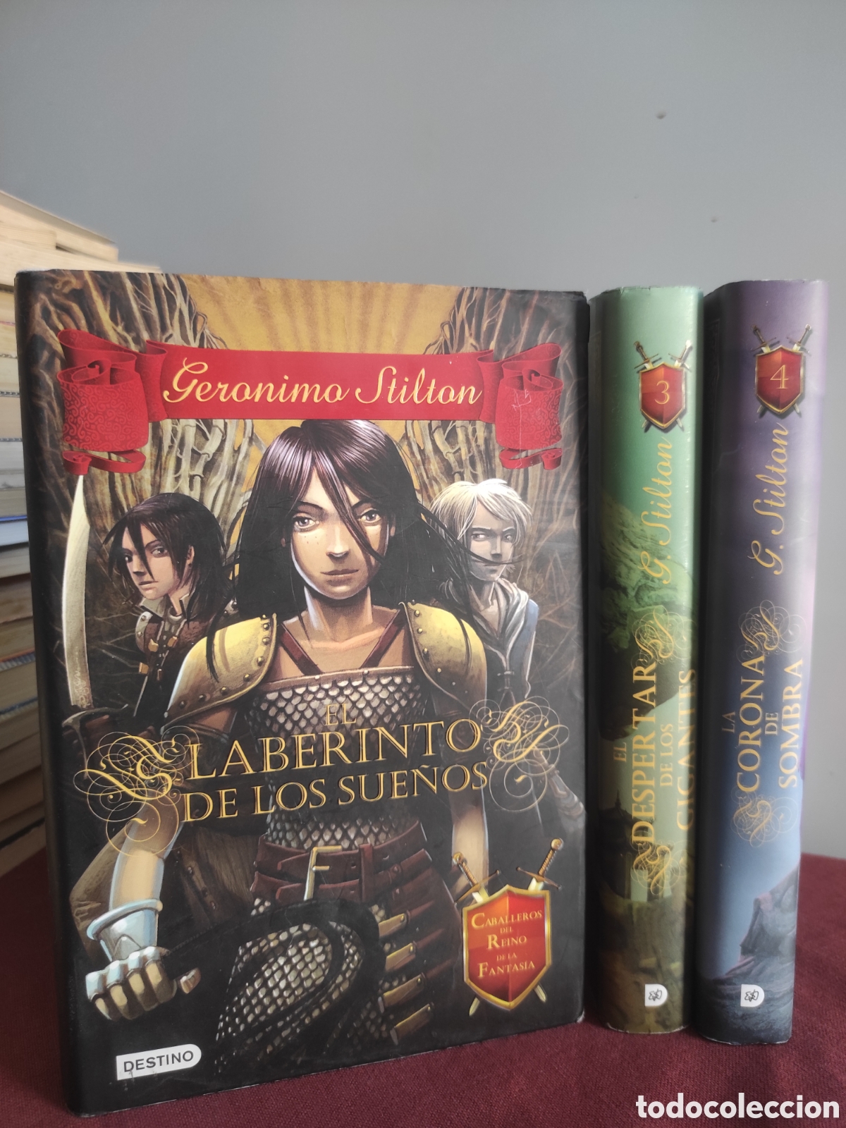 Libros de segunda mano: Caballeros del Reino de la Fantas&iacute;a 1, 3 y 4. Stilton, Geronimo Barozzi, Danilo .