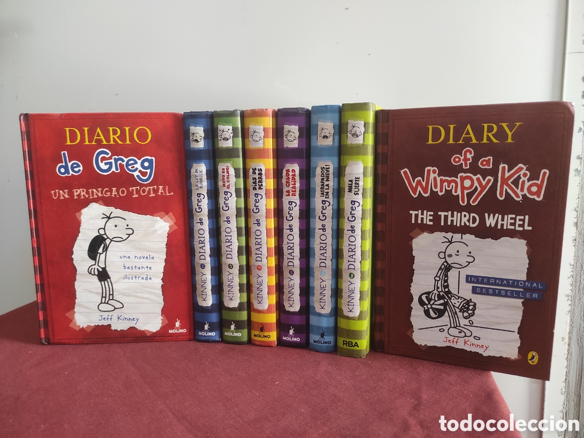 Libros de segunda mano: Lote de 9 libros El diario de Greg. Editorial Molino y RBA