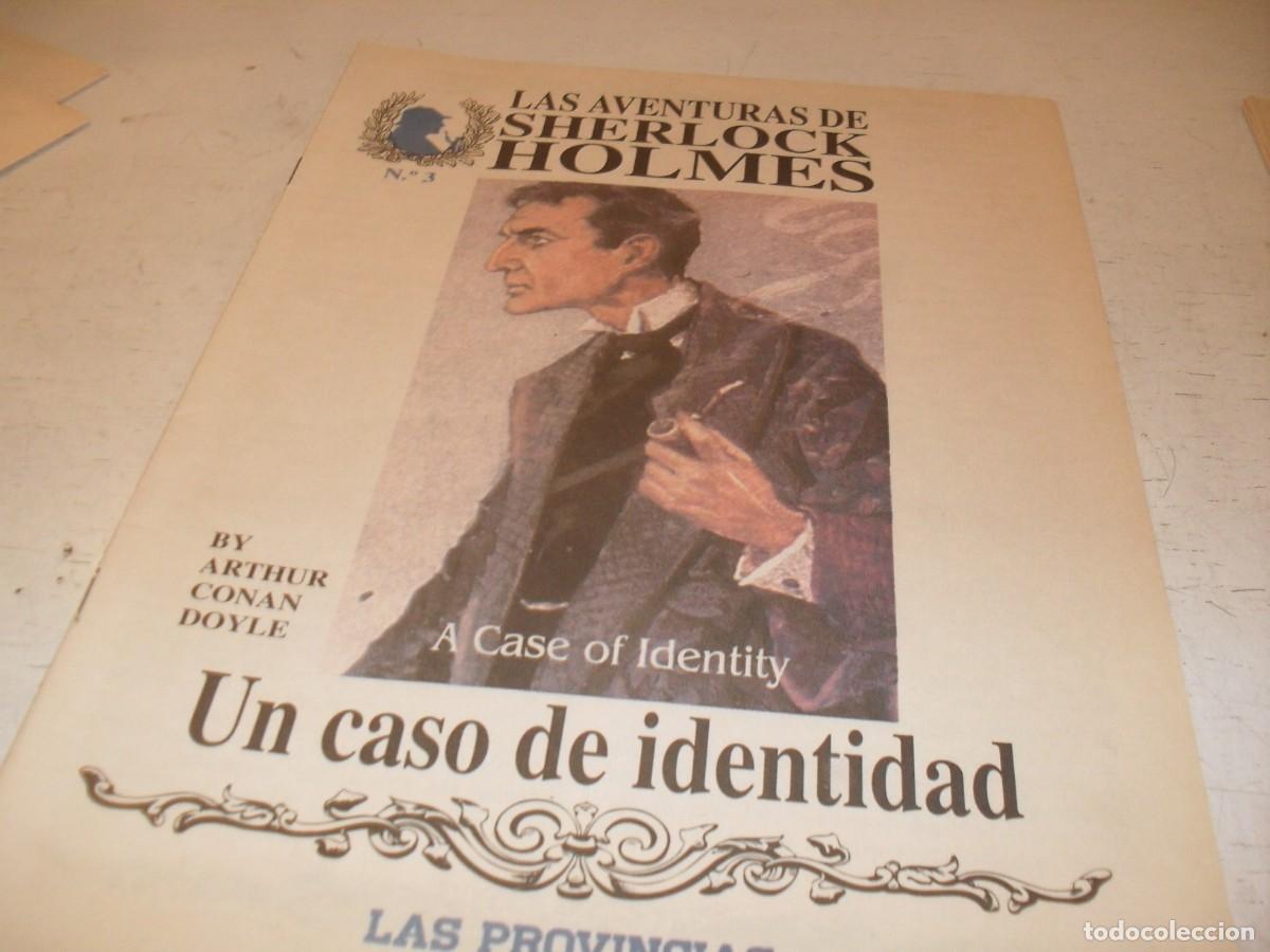 Libros de segunda mano: LAS AVENTURAS DE SHERLOCK HOLMES 3,UN CASO DE IDENTIDAD,DE 18,ILUSTRADO,LAS PROVINCIAS,1996