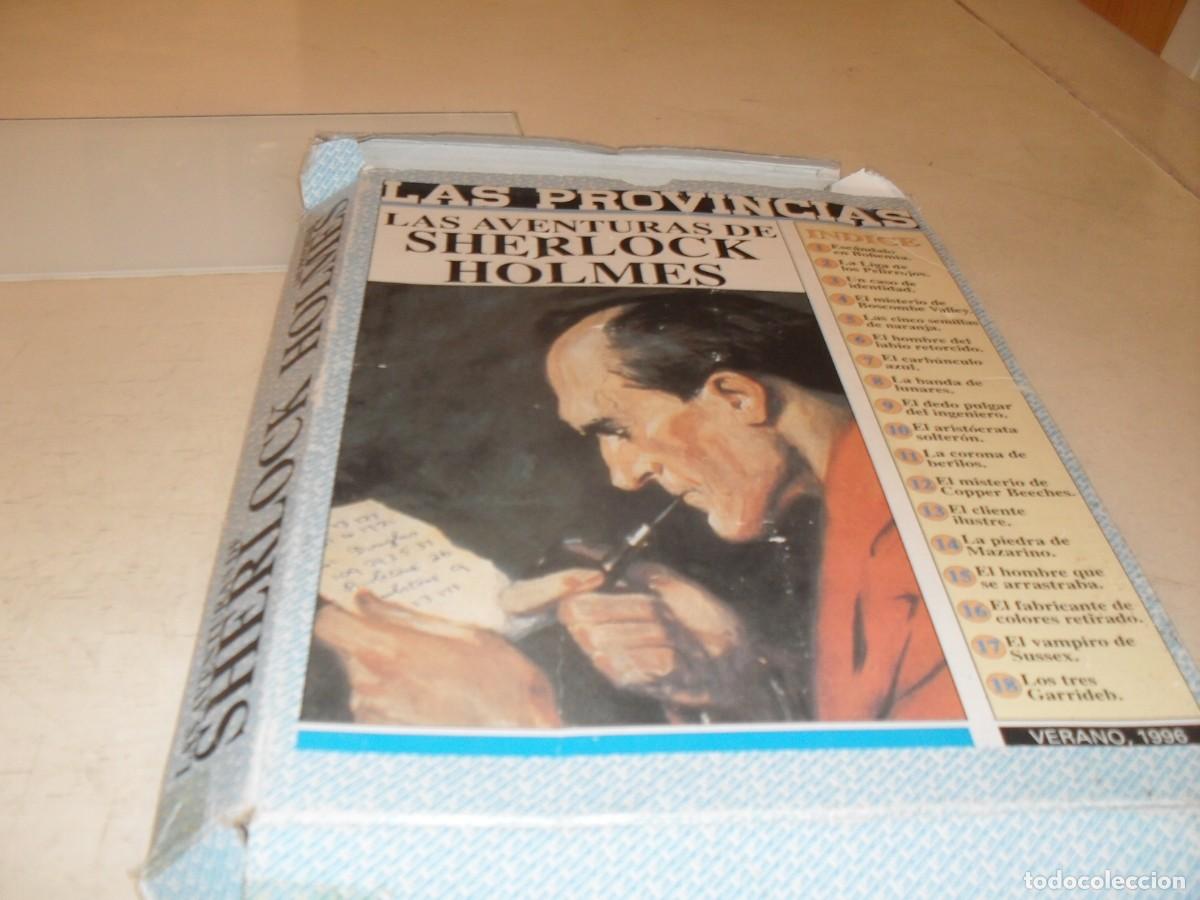 Libros de segunda mano: LAS AVENTURAS DE SHERLOCK HOLMES,EL ESTUCHE OFICIAL PARA GUARDAR LA COLECCION,LAS PROVINCIAS,1996