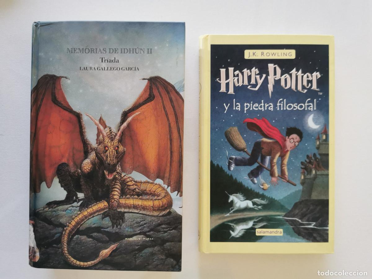 Libros de segunda mano: Harry Potter y la piedra filosofal. J. K. Rowling + Memorias de Idhun II. Triada. Laura Gallego,