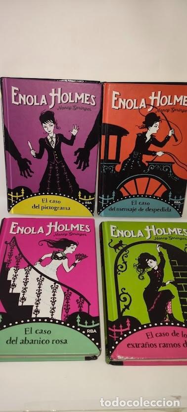 Libros de segunda mano: Enola Holmes - Nancy Springer - RBA n&ordm; 3/4/5/6 - El caso de los extra&ntilde;os ramos de flores y otros 3