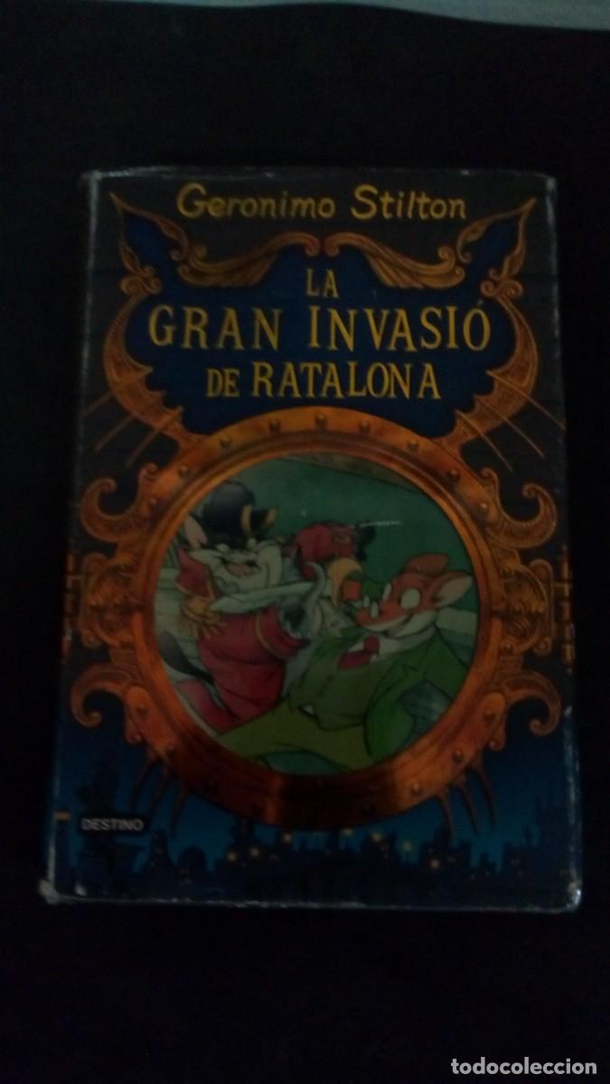 Libros de segunda mano: GERONIMO STILTON La gran invasi&oacute; de Ratalona-TAPA DURA CON SOBRECUBIERTA - EN CATAL&Agrave;