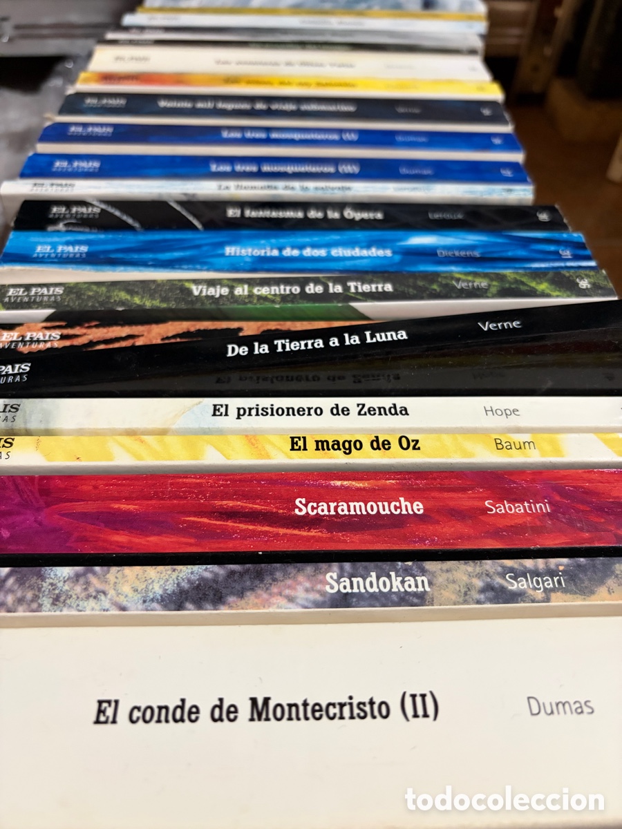 Libros de segunda mano: Blas100D lote 28 libros el pa&iacute;s aventuras - Dickens Wells Verne sabatini Stevenson Dumas Leroux