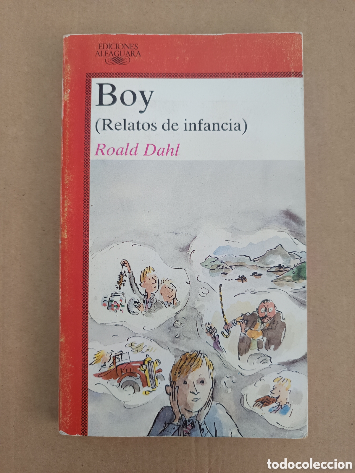 Libros de segunda mano: {&deg;_&deg;} Boy (Relatos de Infancia), por Roald Dahl (Alfaguara, 1987). Ilustraciones de Quentin Blake.