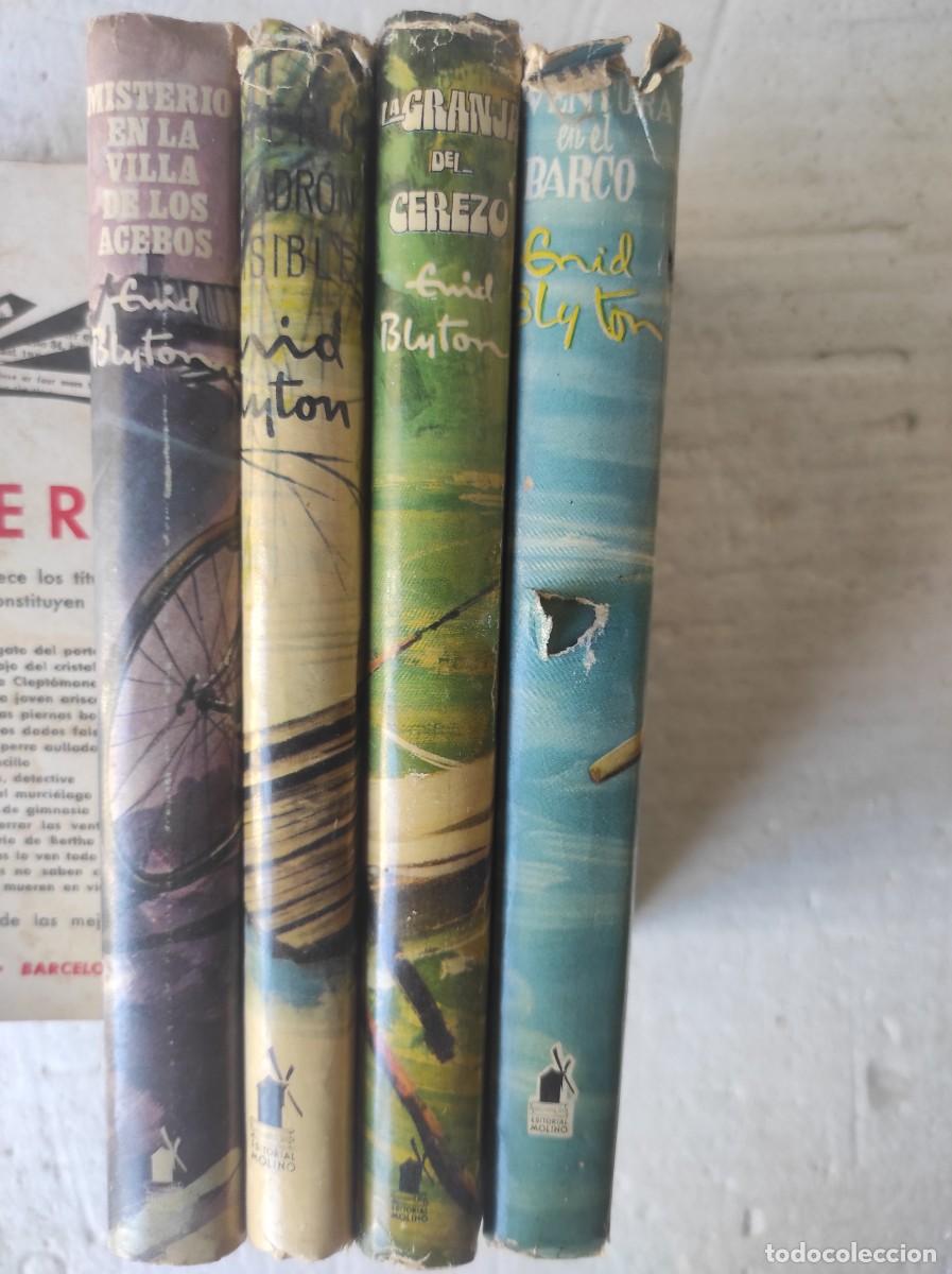 Libros de segunda mano: lote 4 libros ENID BLYTON , tapa dura , los de la foto los antiguos sobrecubiertas oferta solo hoy