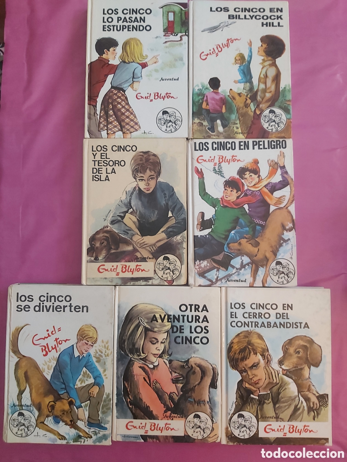 Libros de segunda mano: 7 LIBROS LOS CINCO ENID BLYTON EDITORIAL JUVENTUD 1989