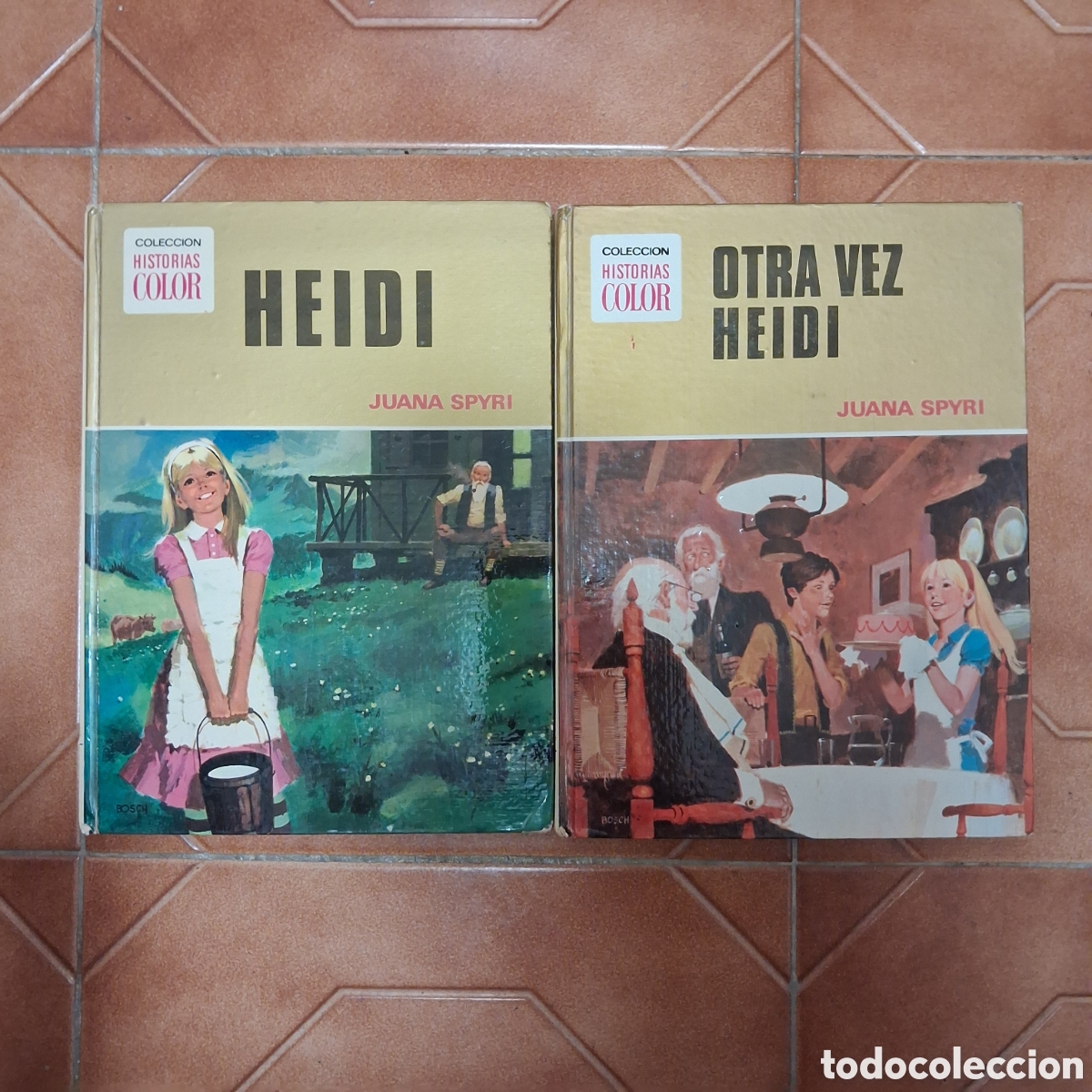 Livros em segunda m&atilde;o: HEIDI y OTRA VEZ HEIDI Colecci&oacute;n historias a color 5 Y 9 (1a ed. 1973 Bruguera)