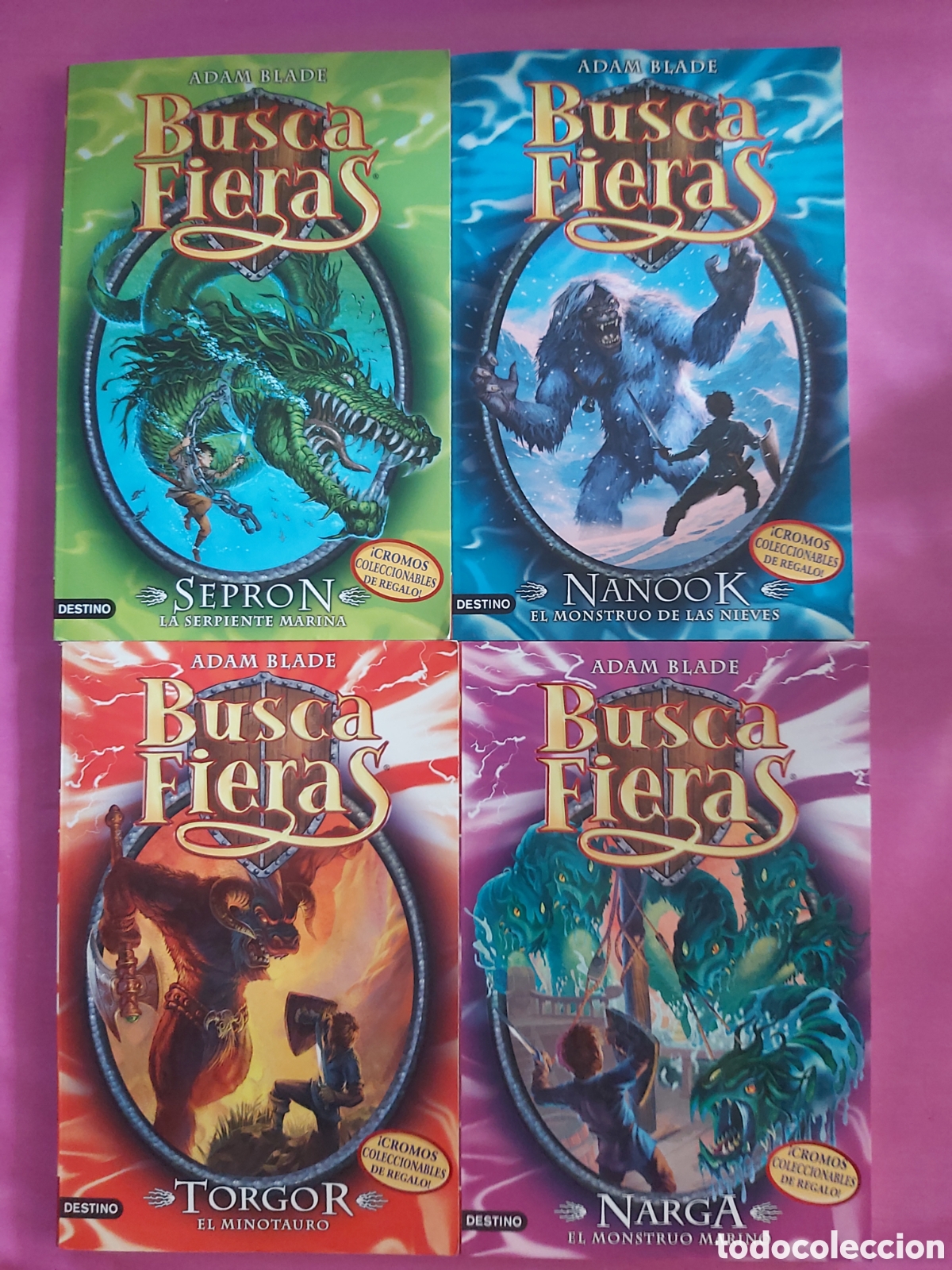 Libros de segunda mano: BUSCA FIERAS 2,5,13 Y 15 ADAM BLADE SEPRON NANOOK TORGOR NARGA SIN CROMOS