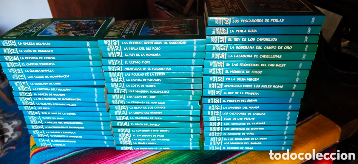 Libros de segunda mano: Colecci&oacute;n completa 60 tomos Emilio Salgari, editorial Orbis, 1986-1987