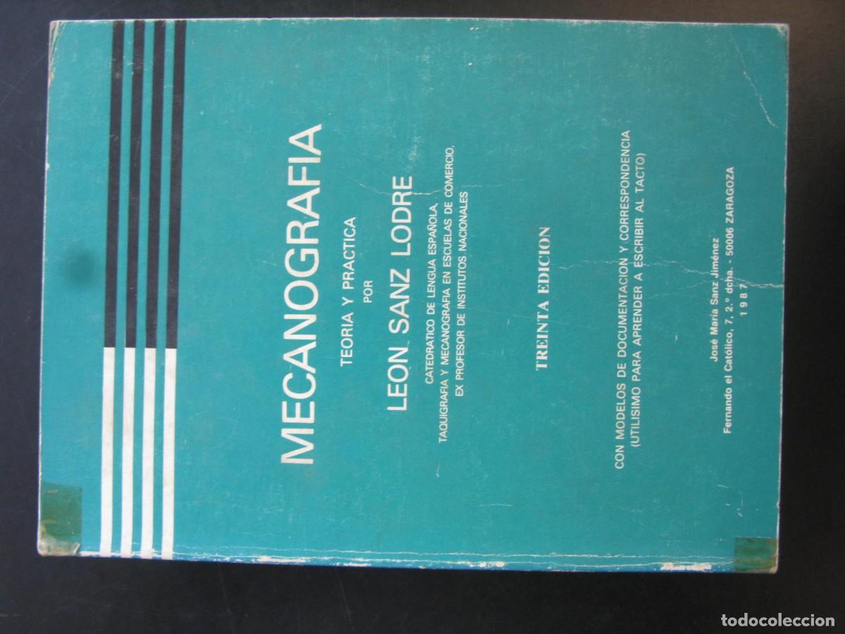 Libros de segunda mano: Mecanografia. Teoria y practica - Leon Sanz Lodre