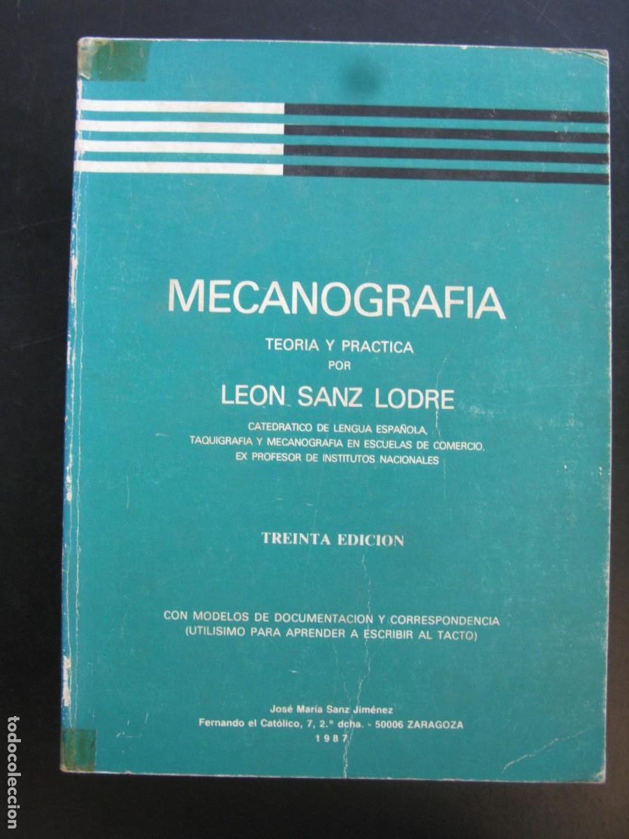 Libros de segunda mano: Mecanografia. Teoria y practica - Leon Sanz Lodre