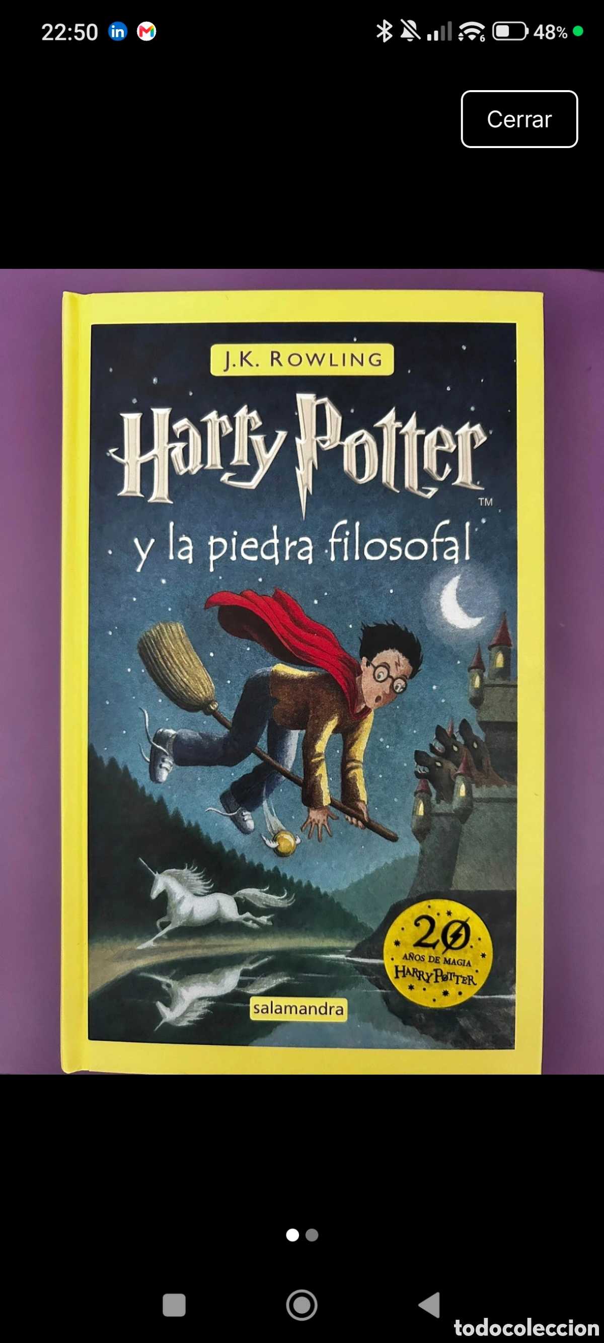 Libros de segunda mano: Harry Potter y la piedra filosofal &ndash; Tapa dura.