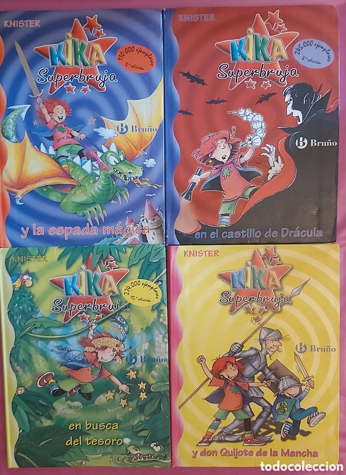 Libros de segunda mano: 4 LIBROS KIKA SUPERBRUJA 9 10 11 12 KNISTER BRU&Ntilde;O DON QUIJOTE