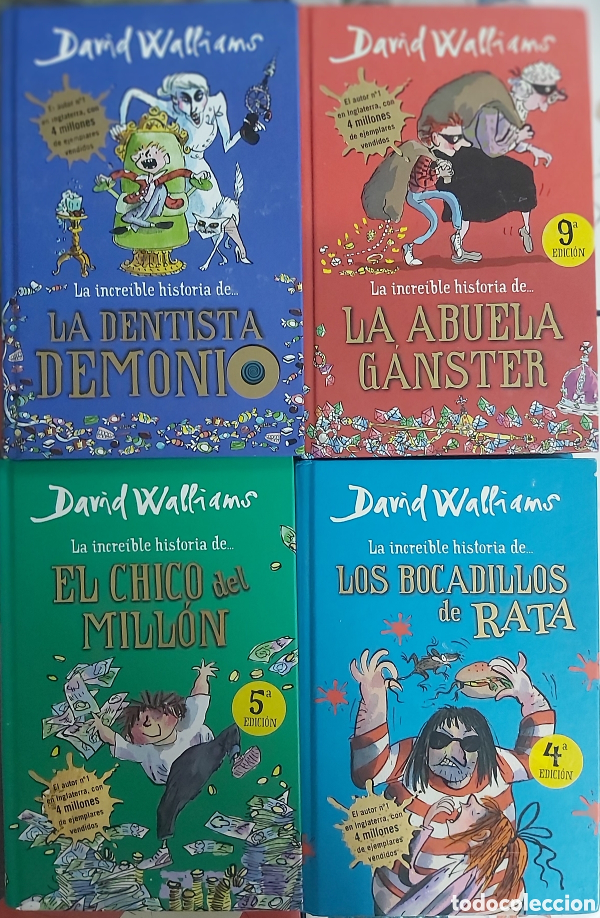 Libros de segunda mano: 4 LIBROS LA INCREIBLE HISTORIA DE ...DAVID WALLIAMS MONTENA