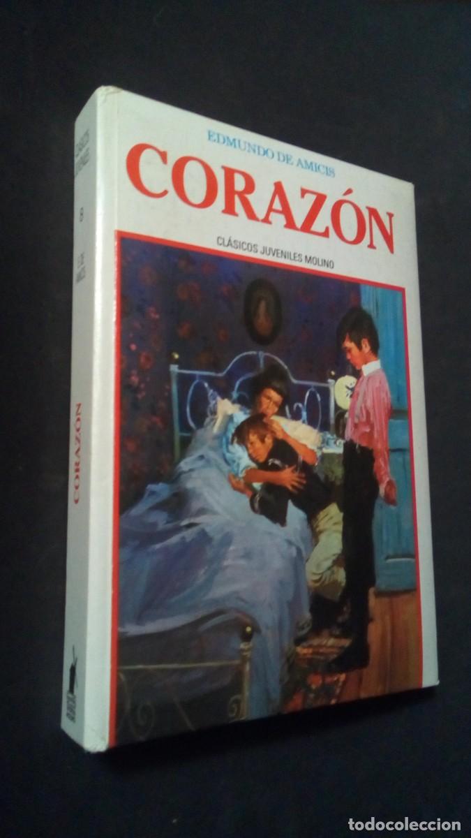 Libros de segunda mano: Coraz&oacute;n- Edmundo de Amicis autor Marco Amedio- Cl&aacute;sicos Juveniles- Editorial Molino-1989